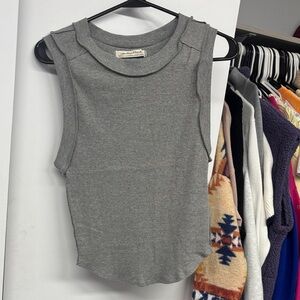 Lightweight Gray Sleeveless Knit Top Free People